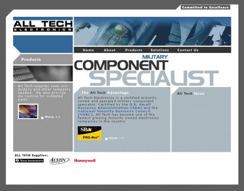 All Tech Electronics website by Eyebuzz Design